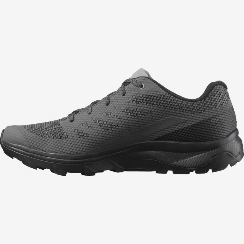 Men's Salomon OUTLINE Hiking Shoes Grey / Black | IN2065MQZ