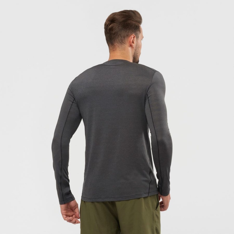 Men's Salomon OUTLINE T Shirts Black | IN2376OKI