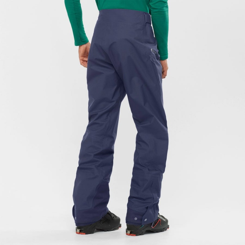 Men's Salomon OUTPEAK GORE-TEX 3L Ski Pants Blue | IN2499WNB