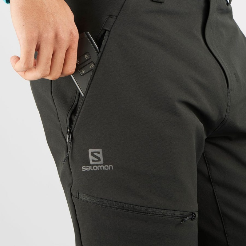 Men's Salomon OUTPEAK WARM Pants Black | IN2441CTV