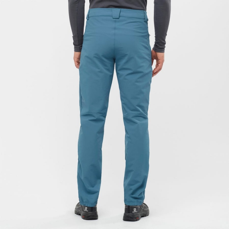 Men's Salomon OUTPEAK WARM Pants Blue | IN2442VRW