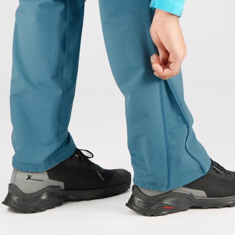 Men's Salomon OUTPEAK WARM Pants Blue | IN2442VRW