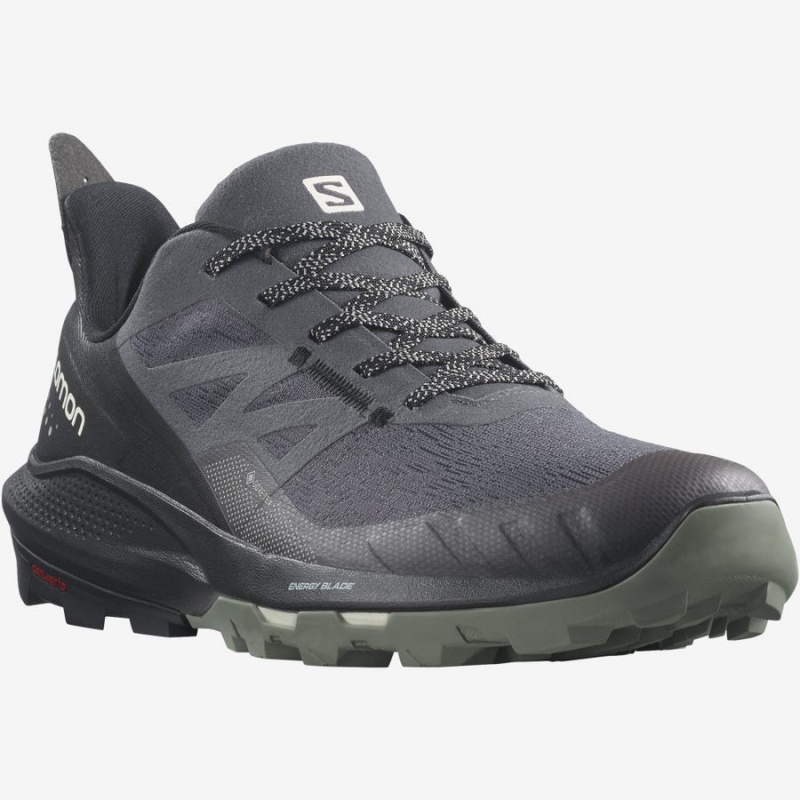 Men's Salomon OUTPULSE GORE-TEX Hiking Shoes Grey | IN2044YXF