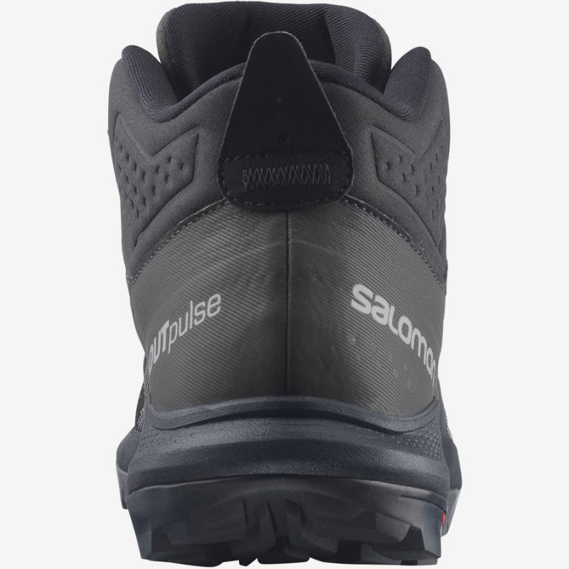 Men's Salomon OUTPULSE MID GORE-TEX Hiking Shoes Black | IN2084QMA