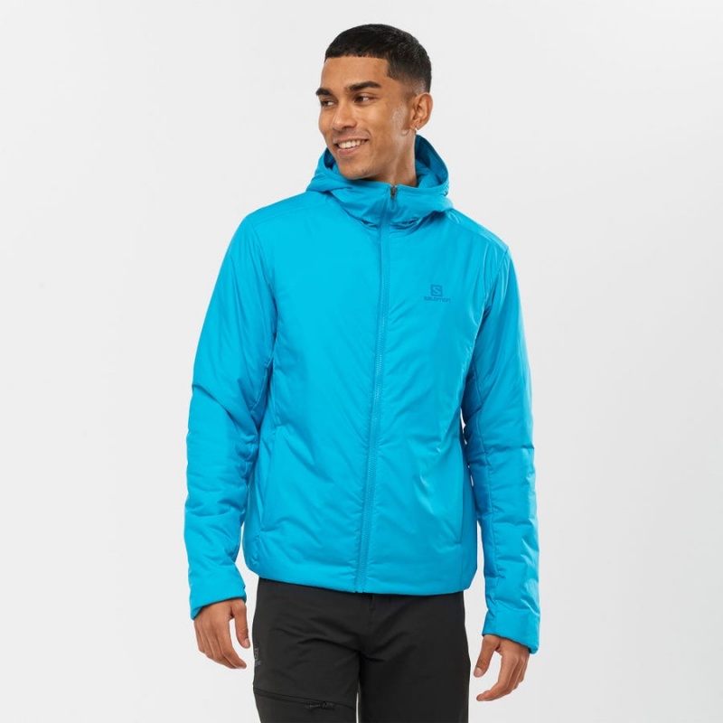 Men's Salomon OUTRACK INSULATED Jackets Blue | IN2305OKI