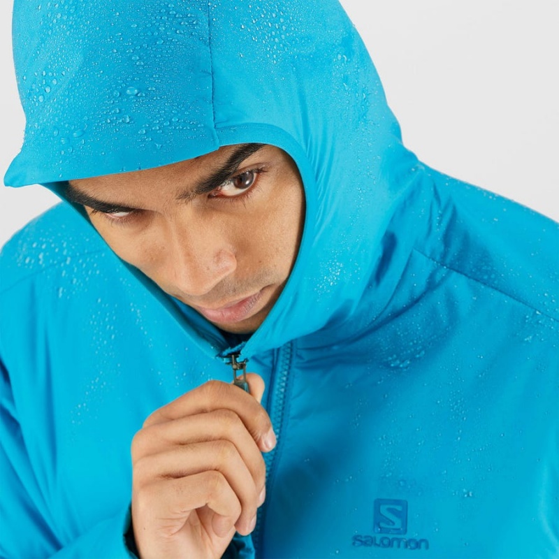 Men's Salomon OUTRACK INSULATED Jackets Blue | IN2305OKI