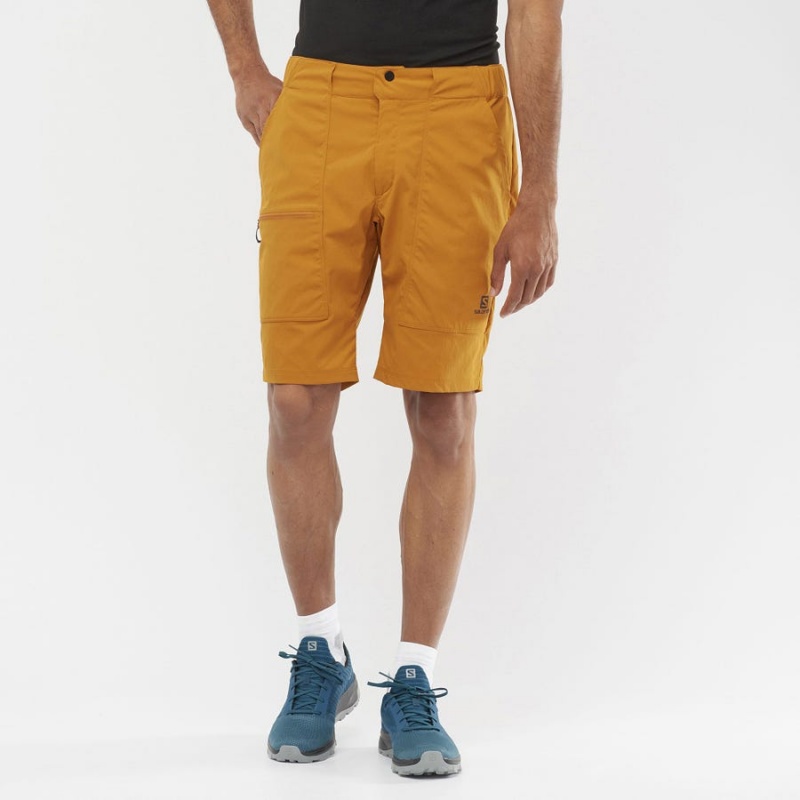 Men's Salomon OUTRACK Shorts Orange | IN2474WNB