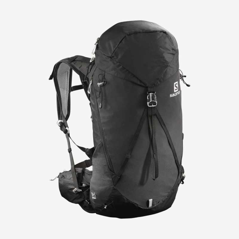 Men\'s Salomon OUT NIGHT 30+5 Backpacks Black | IN2562SGL