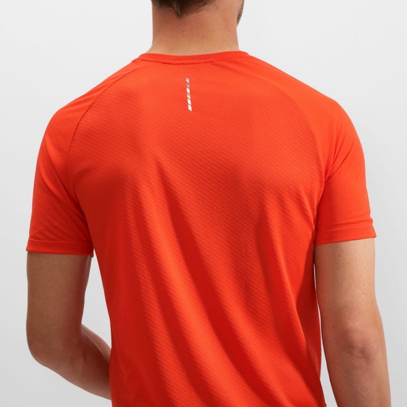 Men's Salomon PROMO CROSS REBEL T Shirts Orange | IN2386LIS