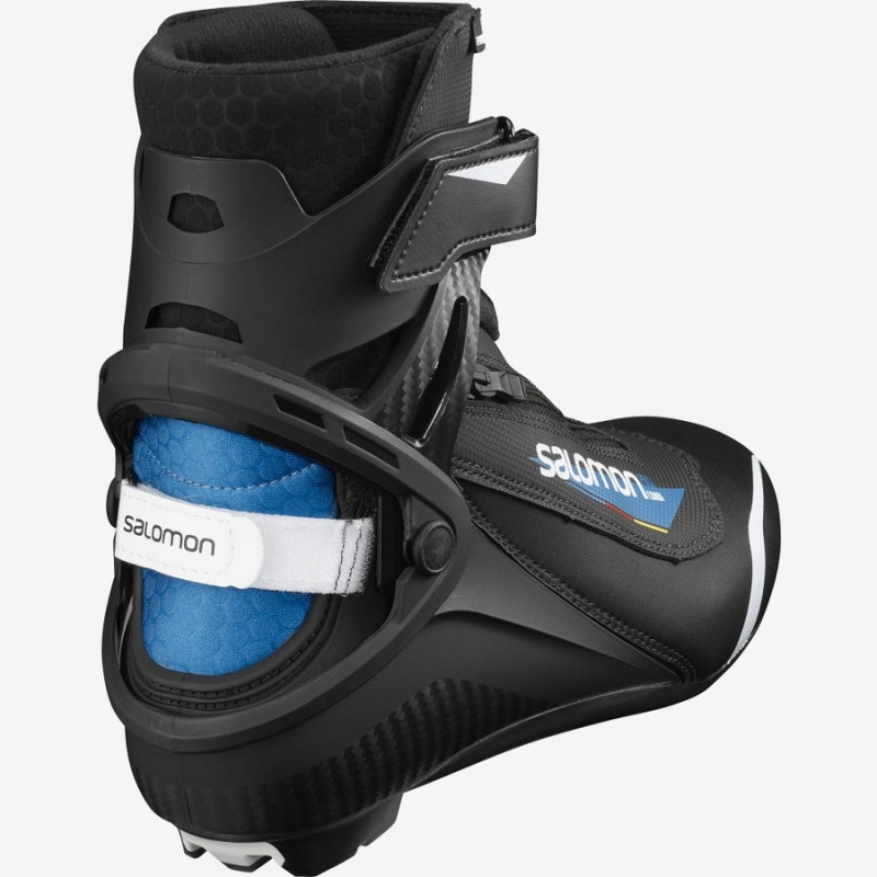 Men's Salomon PRO COMBI PILOT Ski Boots Black / Blue | IN2769AHK