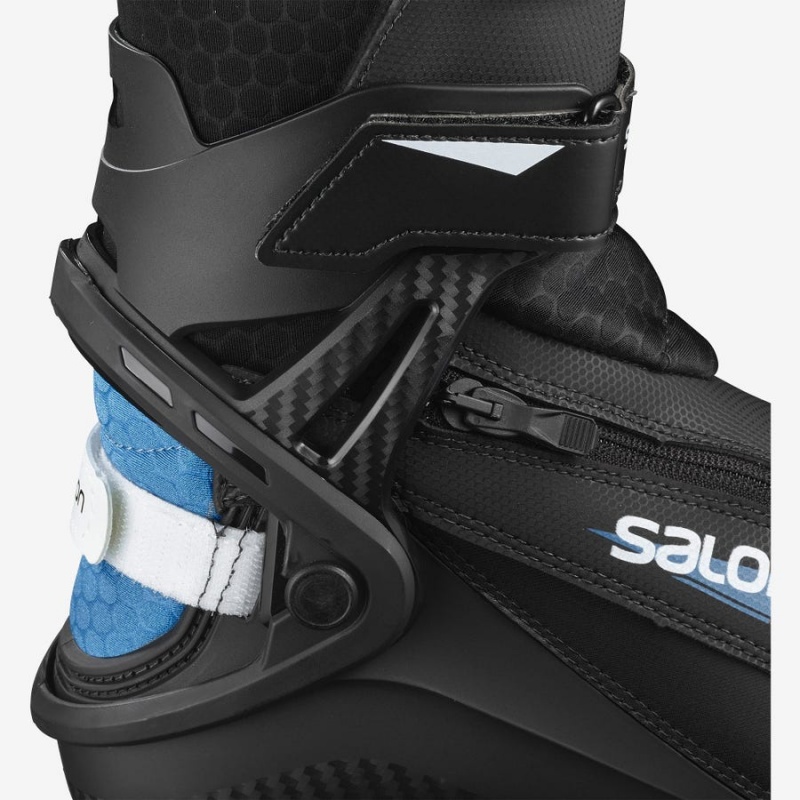 Men's Salomon PRO COMBI PILOT Ski Boots Black / Blue | IN2769AHK