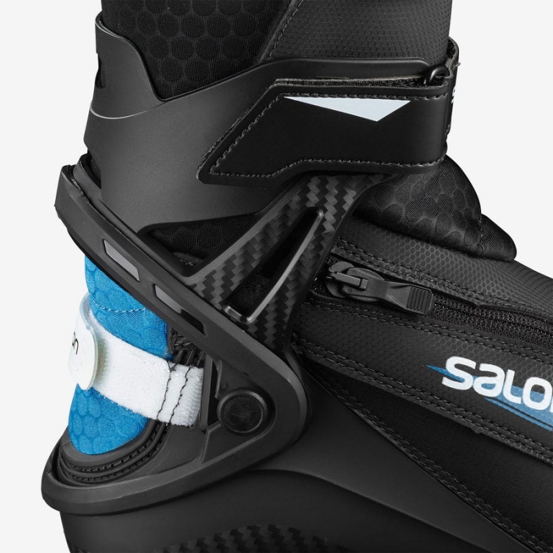 Men's Salomon PRO COMBI PROLINK Ski Boots Black / Blue | IN2770SGL