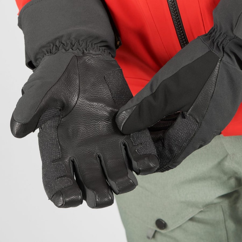 Men's Salomon QST GORE-TEX Gloves Black | IN2699ZUT