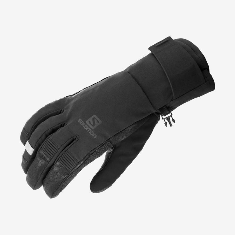 Men\'s Salomon QST GORE-TEX Gloves Black | IN2699ZUT