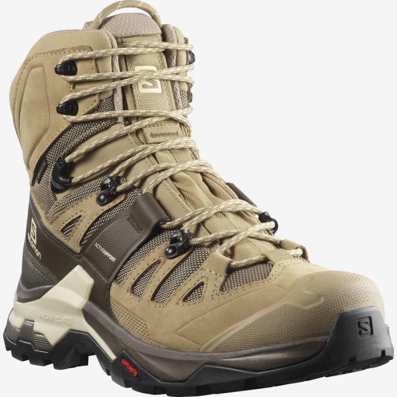 Men's Salomon QUEST 4 GORE-TEX Hiking Shoes Brown | IN2061CTV