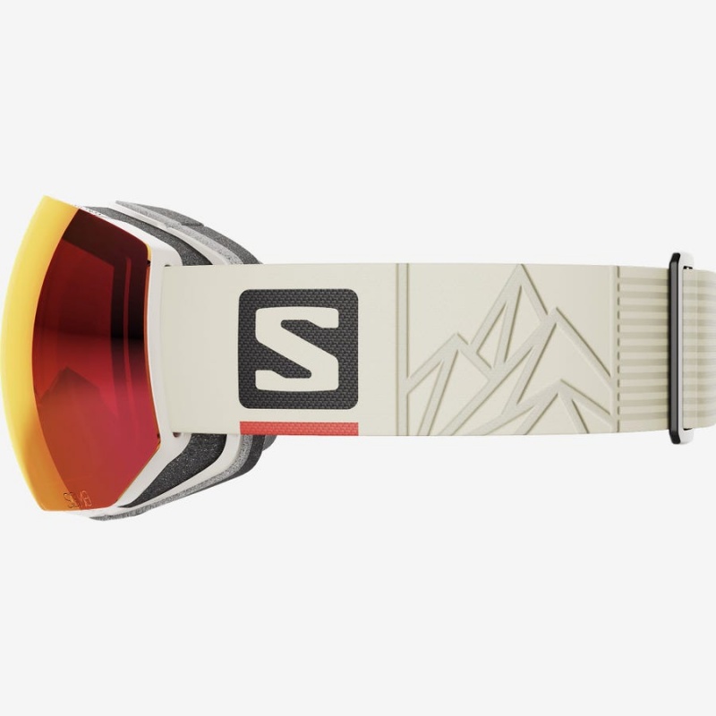 Men's Salomon RADIUM PRO SIGMA Goggles Beige | IN2734WNB