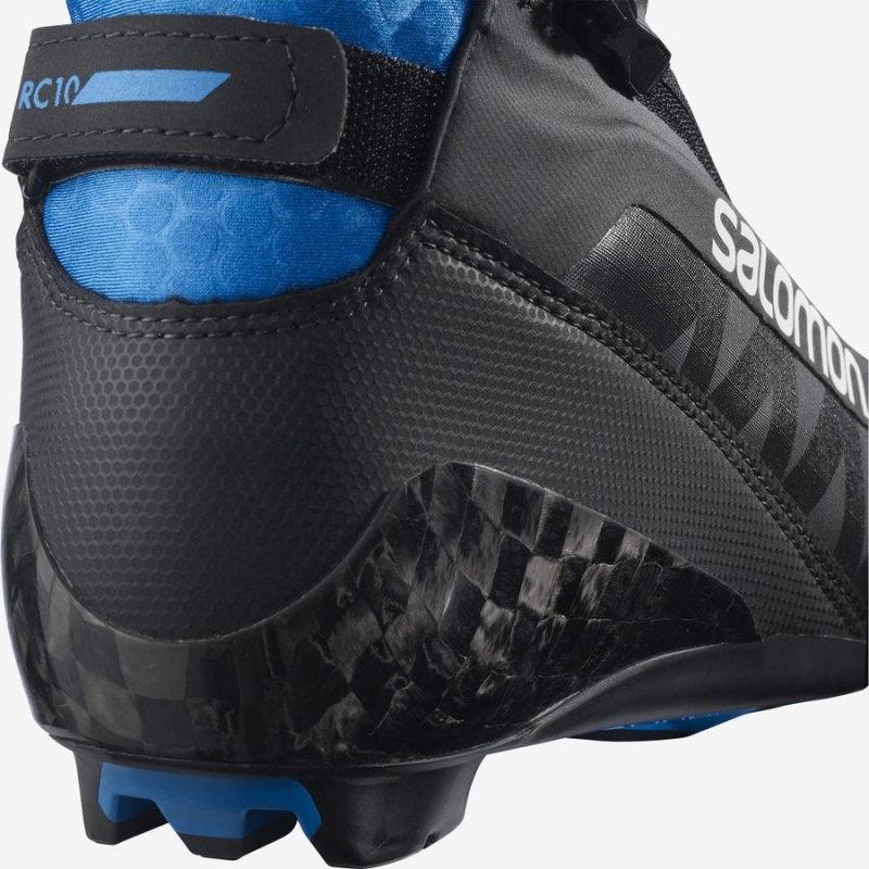 Men's Salomon RC10 CARBON NOCTURNE PROLINK Ski Boots Black | IN2736SGL