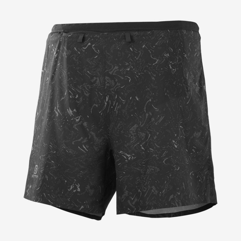 Men's Salomon SENSE 5 Shorts Black | IN2445MQZ