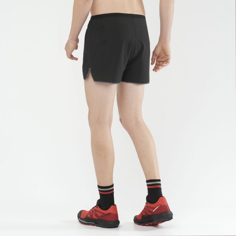 Men's Salomon SENSE AERO 3'' Shorts Black | IN2470BEX