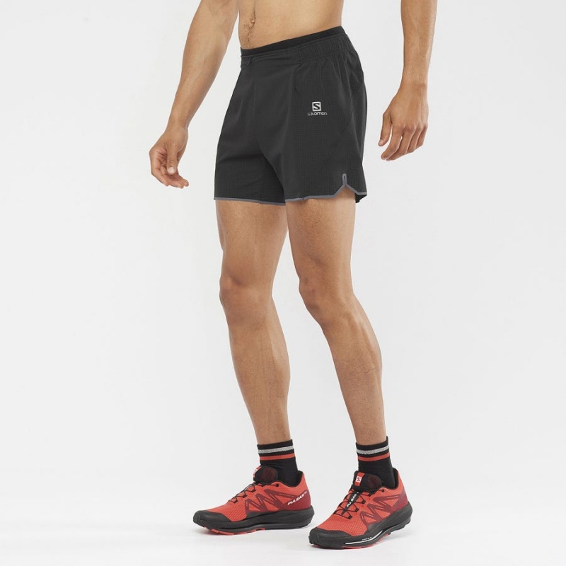 Men's Salomon SENSE AERO 5'' Shorts Black | IN2467XYU