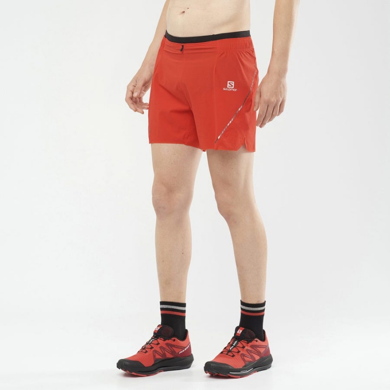 Men's Salomon SENSE AERO 5'' Shorts Orange | IN2468CTV