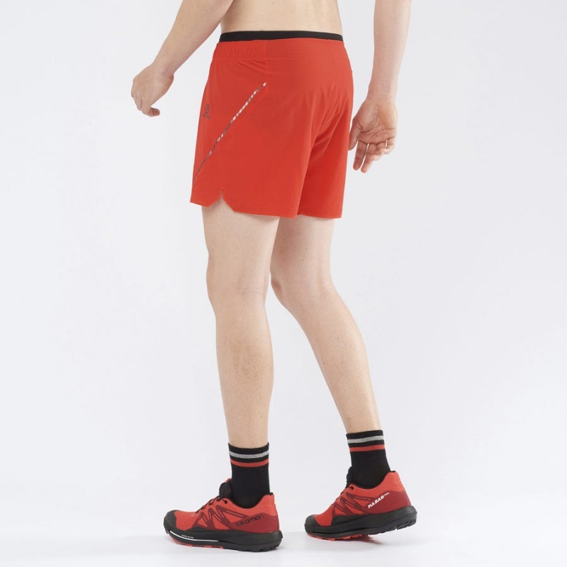 Men's Salomon SENSE AERO 5'' Shorts Orange | IN2468CTV