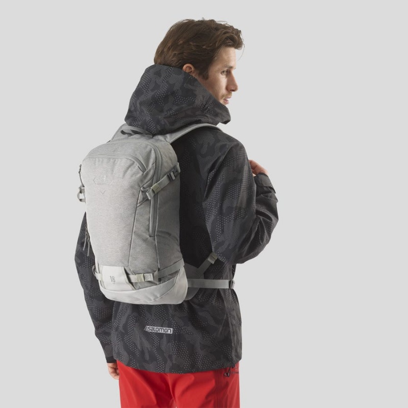 Men's Salomon SIDE 18 Backpacks Silver | IN2552EBC