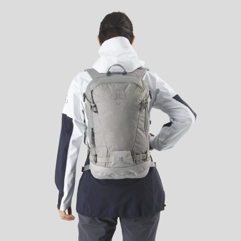 Men's Salomon SIDE 18 Backpacks Silver | IN2552EBC