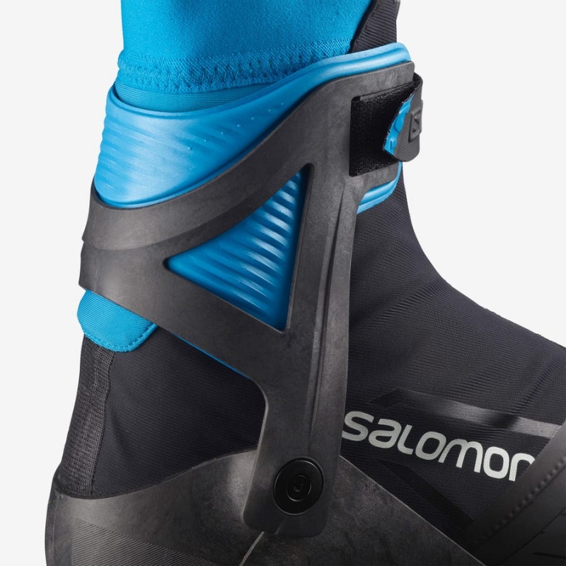 Men's Salomon S/MAX CARBON SKATE MV PROLINK Ski Boots Black / Blue | IN2738FDN