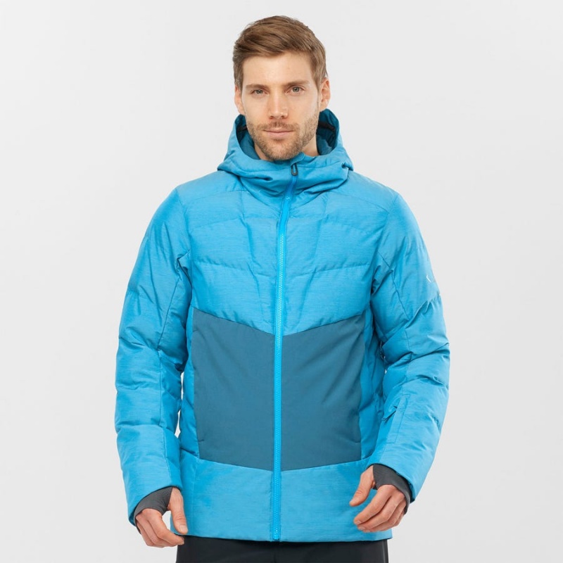 Men's Salomon SNOWSHELTER Ski Jackets Blue | IN2288KOR