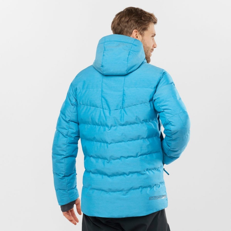 Men's Salomon SNOWSHELTER Ski Jackets Blue | IN2288KOR