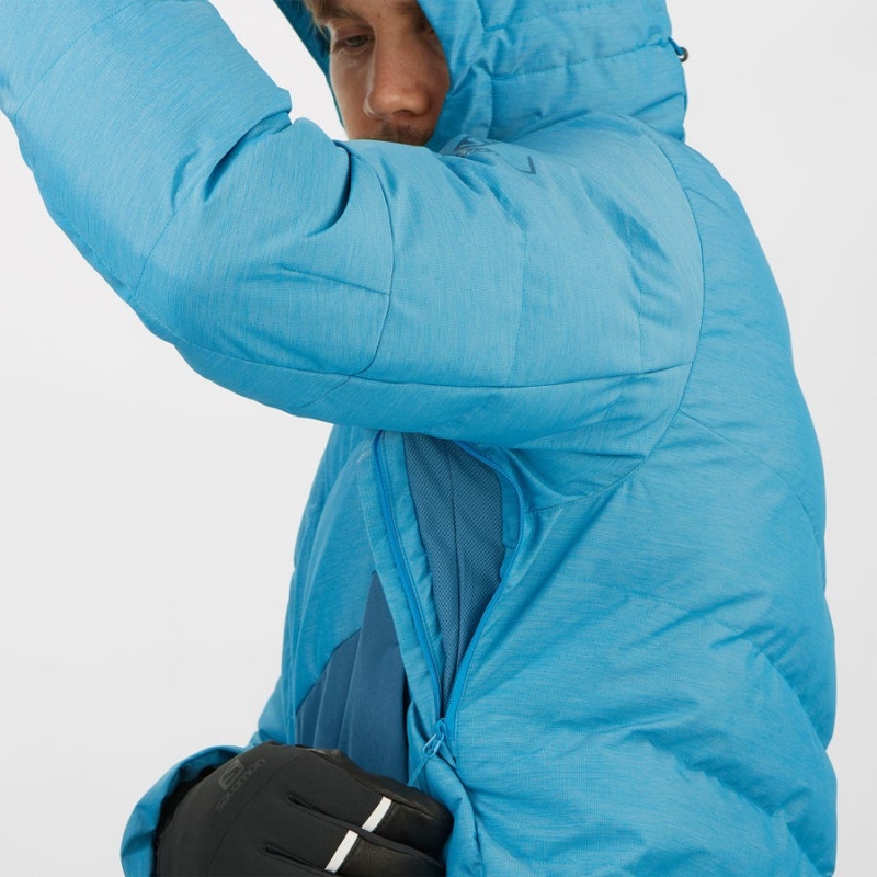 Men's Salomon SNOWSHELTER Ski Jackets Blue | IN2288KOR