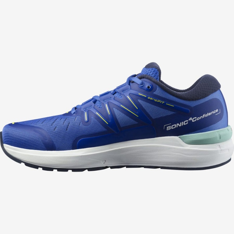 Men's Salomon SONIC 4 Confidence Running Shoes Blue | IN2148ZUT