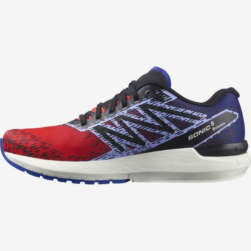 Men's Salomon SONIC 5 BALANCE Running Shoes Red / Blue | IN2159TCE