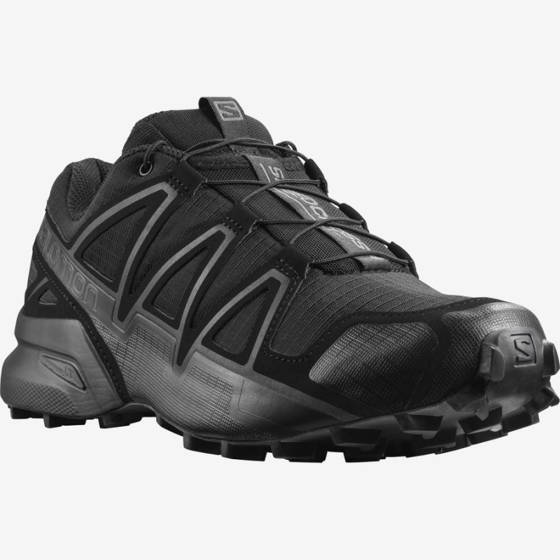 Men's Salomon SPEEDCROSS 4 WIDE FORCES Boots Black | IN2263AHK