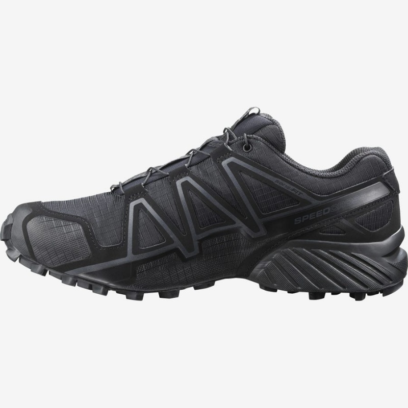 Men's Salomon SPEEDCROSS 4 WIDE FORCES Boots Black | IN2263AHK