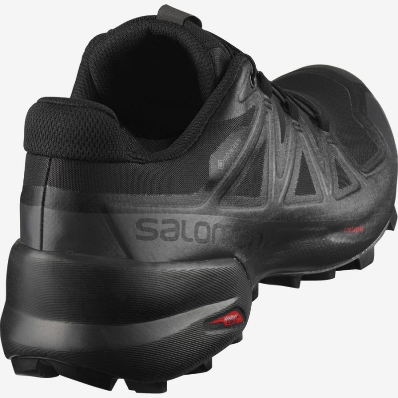 Men's Salomon SPEEDCROSS 5 GORE-TEX Trail Running Shoes Black | IN2115YXF