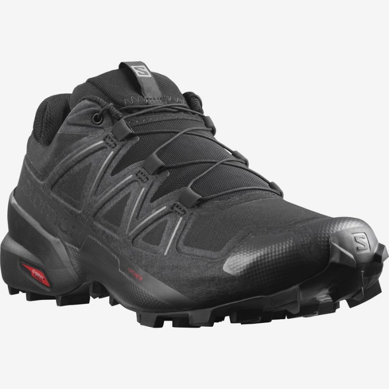 Men's Salomon SPEEDCROSS 5 Trail Running Shoes Black / Black | IN2109MQZ