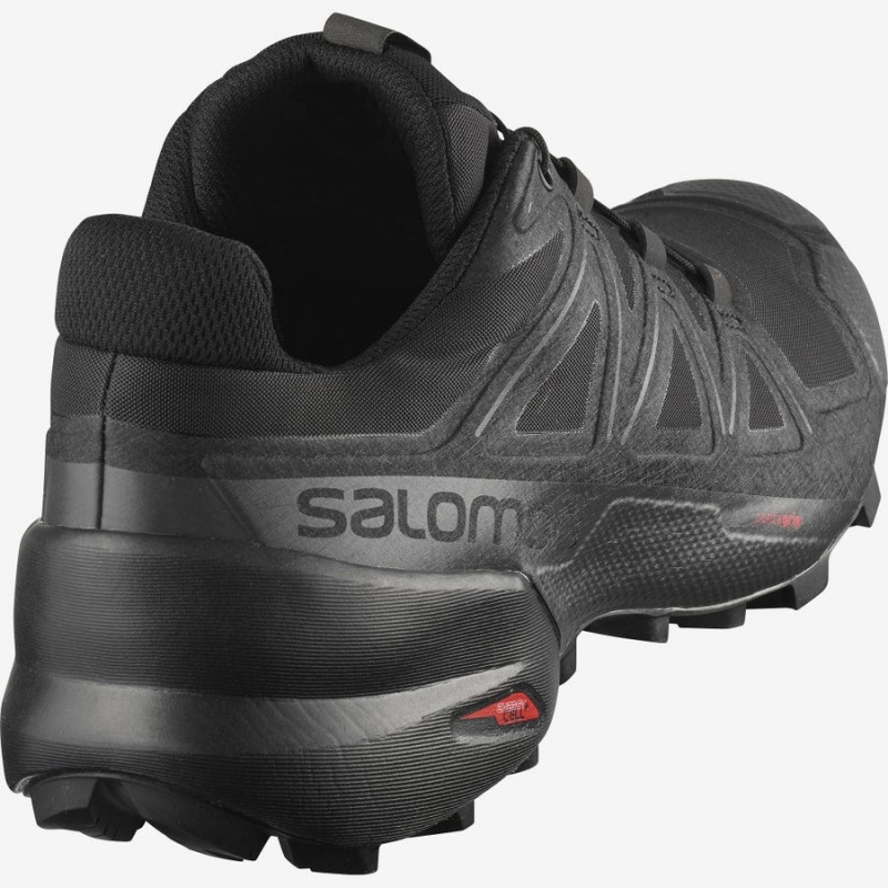 Men's Salomon SPEEDCROSS 5 Trail Running Shoes Black / Black | IN2109MQZ