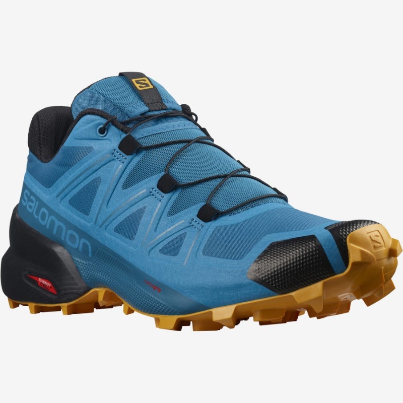 Men's Salomon SPEEDCROSS 5 Trail Running Shoes Blue | IN2111WNB