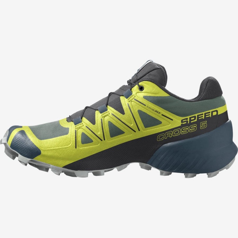 Men's Salomon SPEEDCROSS 5 Trail Running Shoes Yellow / Black | IN2113RVD