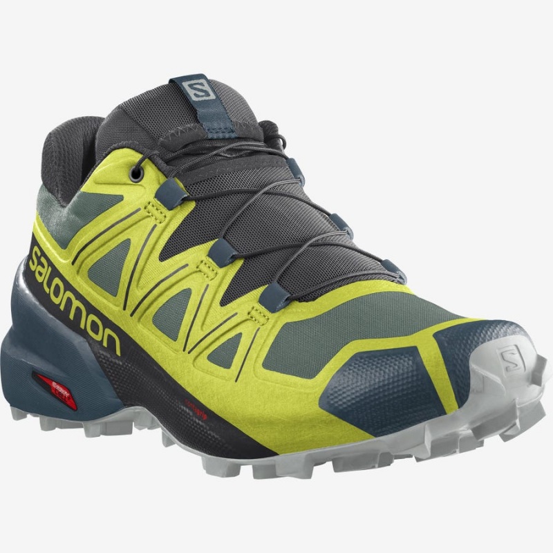 Men's Salomon SPEEDCROSS 5 Trail Running Shoes Yellow / Black | IN2113RVD