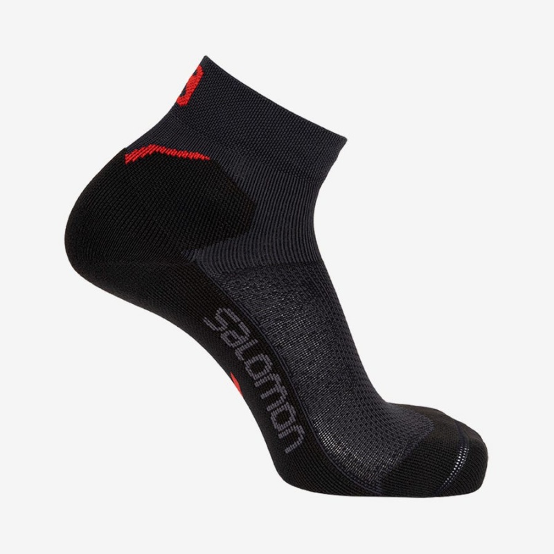 Men\'s Salomon SPEEDCROSS ANKLE Socks Black | IN2673LIS