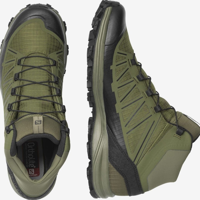 Men's Salomon SPEED ASSAULT FORCES Boots Olive | IN2266FDN