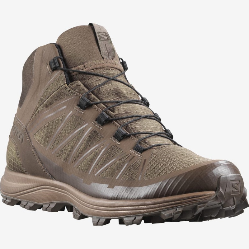 Men's Salomon SPEED ASSAULT FORCES Boots Brown | IN2267GSO