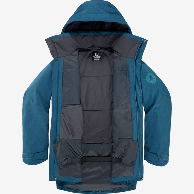 Men's Salomon STANCE CARGO Ski Jackets Blue | IN2297QMA