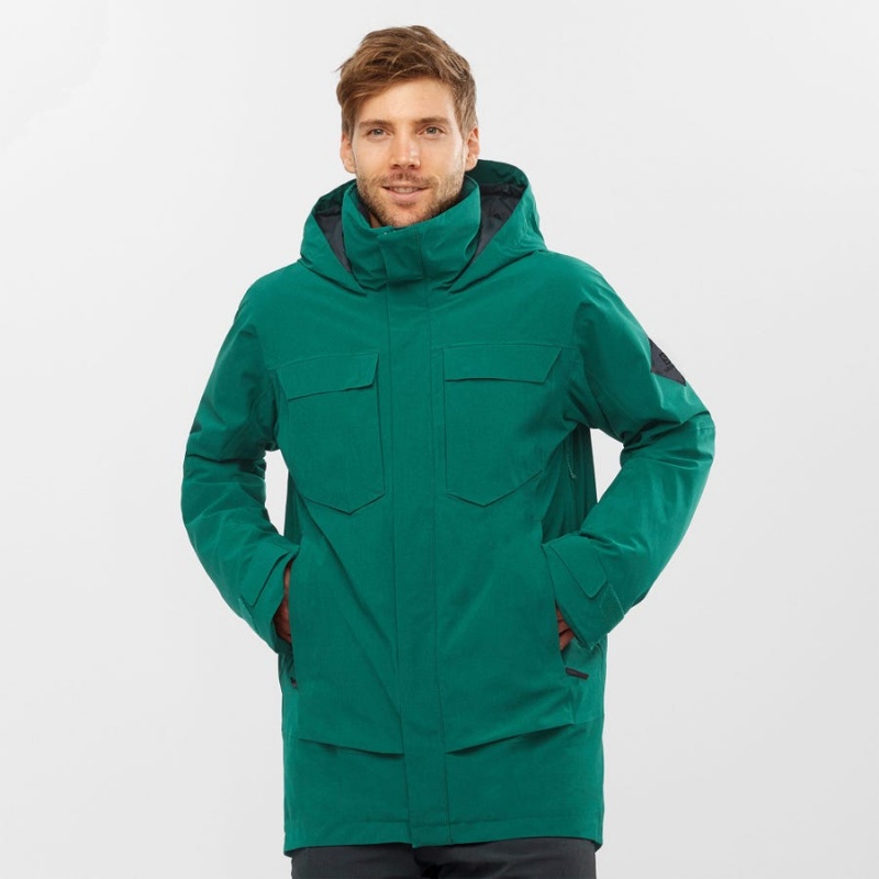 Men's Salomon STANCE CARGO Ski Jackets Green | IN2295NWY