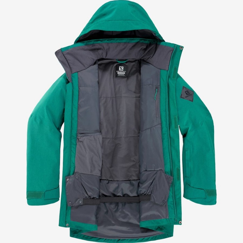 Men's Salomon STANCE CARGO Ski Jackets Green | IN2295NWY