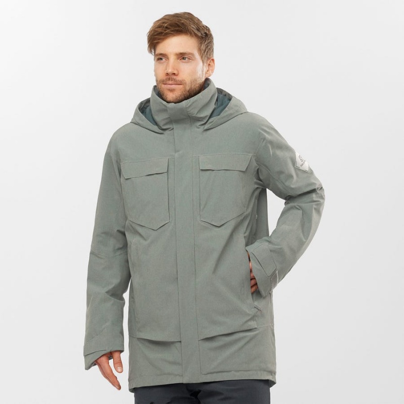 Men's Salomon STANCE CARGO Ski Jackets Olive | IN2298WNB