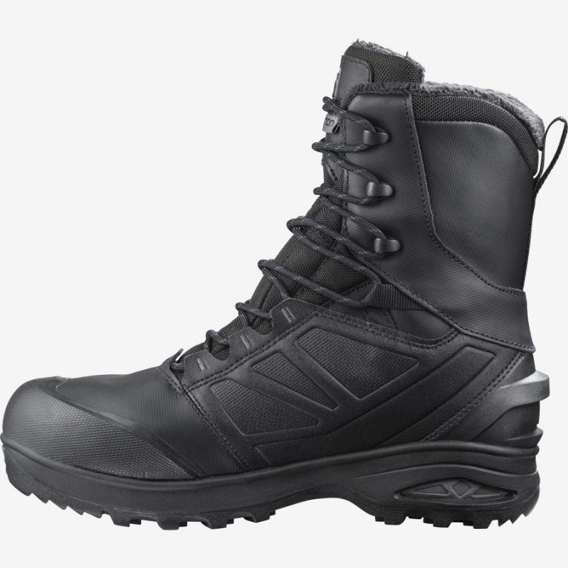 Men's Salomon TOUNDRA FORCES CLIMASALOMON™ WATERPROOF Boots Black | IN2262AHK